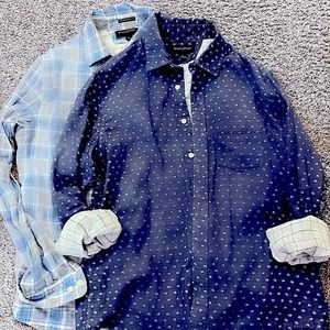 2 Mens Banana Republic Button Down Semi Casual Shirts